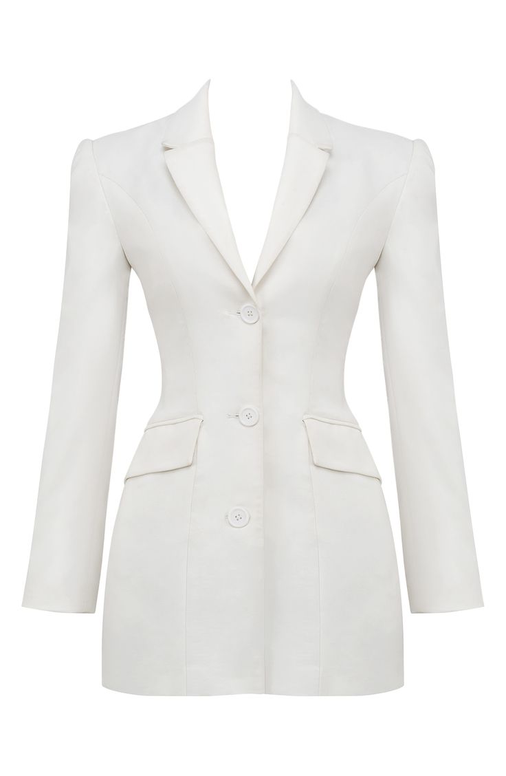 Seductively mix business with pleasure in this mini blazer-dress tailored in a sculpted silhouette with sharp, structured shoulders, a plunging neck and a nipped-in waist. Exclusive retailer Front button closure Notched lapels; plunge neck Long sleeves with padded shoulders and three-button cuffs Front flap pockets Lined 80% polyester, 17% viscose, 3% spandex Dry clean Imported Gucci Office, Light Grey Leggings, Office Clothes, Blazer Mini Dress, Plunging Neck, House Of Cb, Long Sleeve Blazers, White Blazer, Nordstrom Store