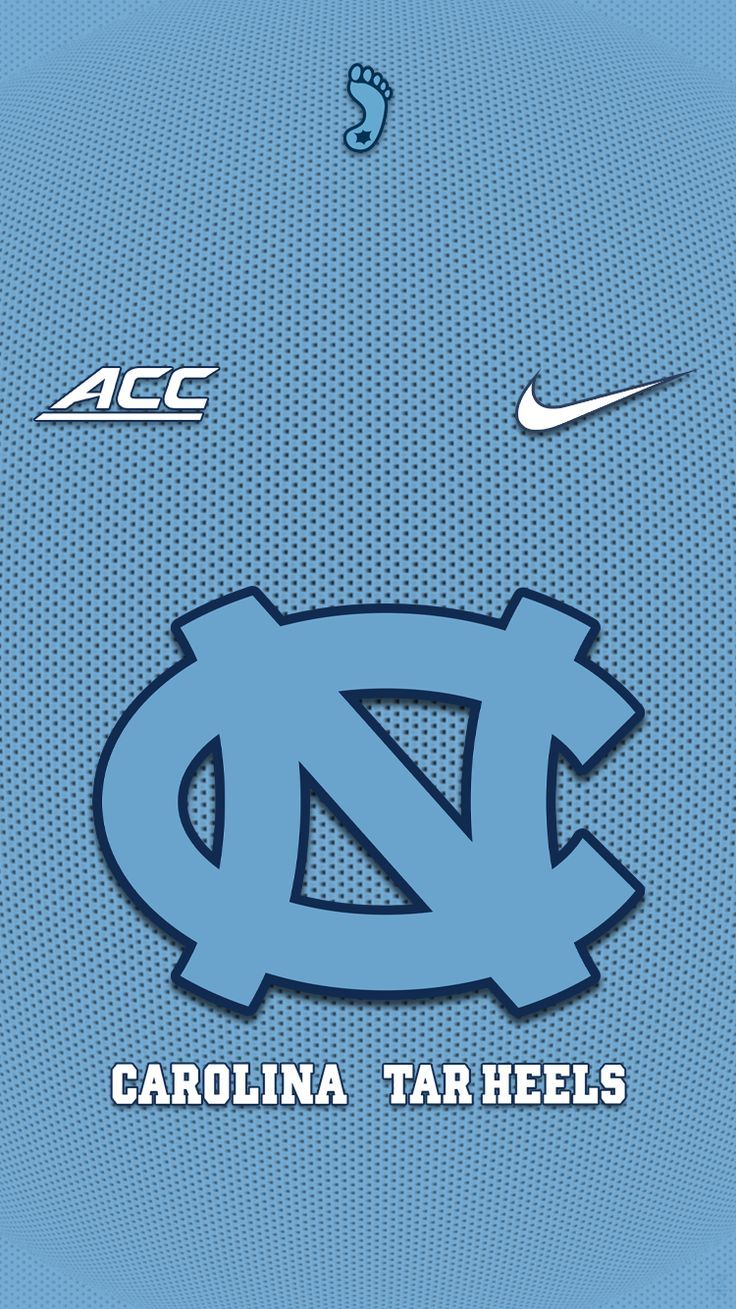 the north carolina tar heels logo on a blue background