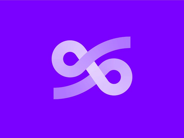 the letter s and o are connected by an intertwined knot on a purple background