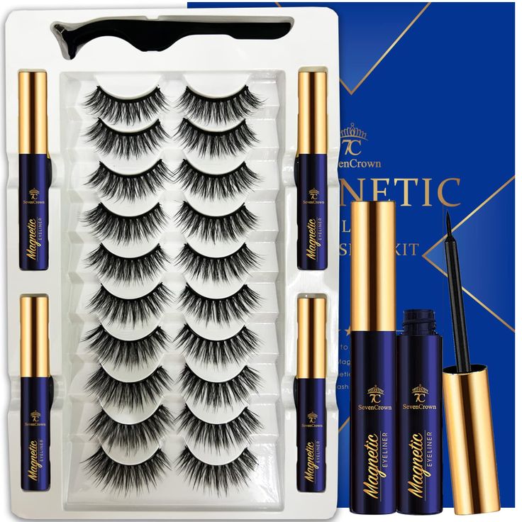 PRICES MAY VARY. 【BEAUTIFY YOUR EYES】 Put on these thin and long false eyelashes and your eyes would look Bigger, Brighter and more Attractive, Suitable for daily life, party and so on. Make your eyes Charm and Attractive. 【WHAT'S IN THE BOX】- 10 Pairs of High-Class Faux Mink Lashes (Eyelash lovers repeatedly buy the most styles - Cat-Eye lashes.The most popular length： 8-15MM.) and 4 tube of Magnetic Liner. Keep your lashes Clean well and in the box, thay can Reusable up to 60 times - 1 Pair. 【 Magnetic Eyelashes With Eyeliner, Eyelashes With Eyeliner, Long Haircut, Lashes Natural, Eyelash Kit, Curl Hair, Magnetic Lashes, Magnetic Eyelashes, Long Bangs