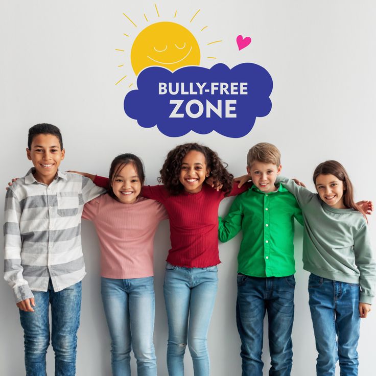 Empower your school to create a Bully Free Zone during Bullying Prevention Month with our impactful 'Bully Free Zone' wall decals. Explore our extensive collection of bullying prevention wall decor, designed to foster kindness and inclusivity. We gladly accept school purchase orders for your convenience. Let's work together to make a positive change! 💙🏫 Our decals are of the highest quality, easy to apply, and completely removable. Shop today and spread Kindness in your learning spaces. # Bully Awareness Month, Anti Bully Quotes, Kindness Projects, Spreading Kindness, Smiling Sun, Back To School Bulletin Boards, Heart Graphic, Classroom Door, Spread Kindness