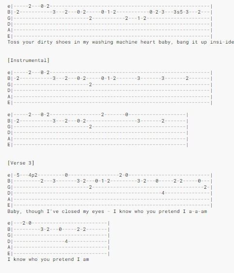 Washing Machine Heart Tab by Mitski Hey There Delilah Guitar Tab, Washing Machine Heart Tabs Guitar, Washing Machine Heart Guitar Tab, Mitski Guitar Chords, Tabs For Electric Guitar, Mitski Guitar Tab, Washing Machine Heart, Ukulele Song, Guitar Tabs And Chords