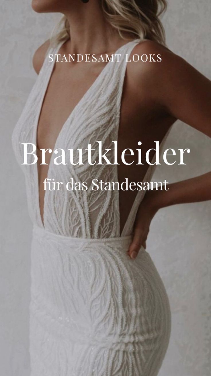 a woman wearing a white dress with the words brautkler in german on it