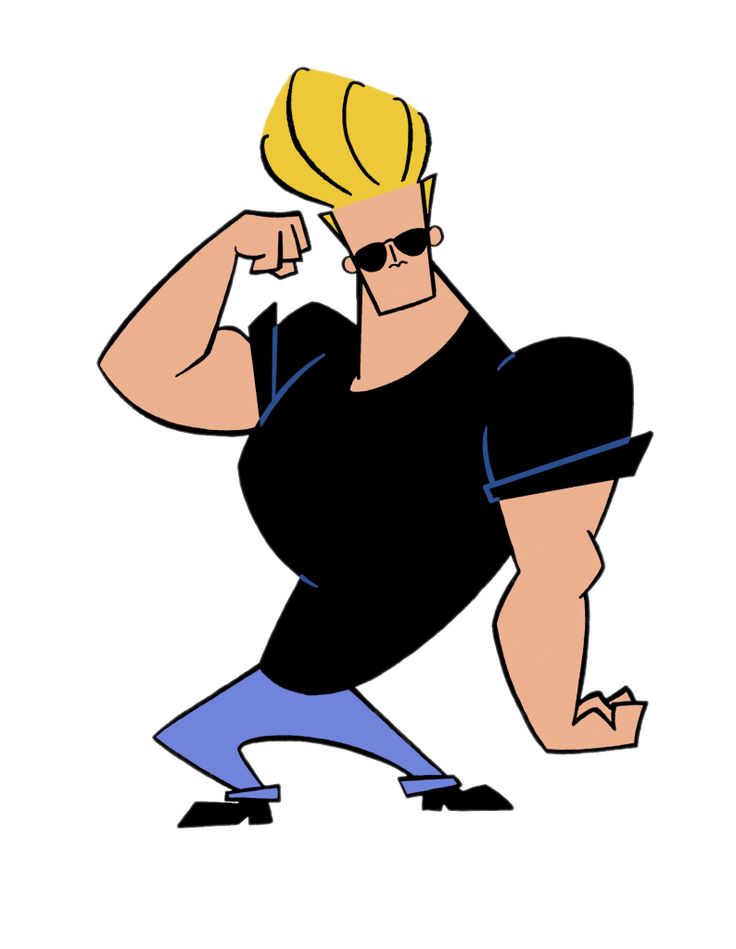 a cartoon man with sunglasses on his head and arms in the shape of a fist