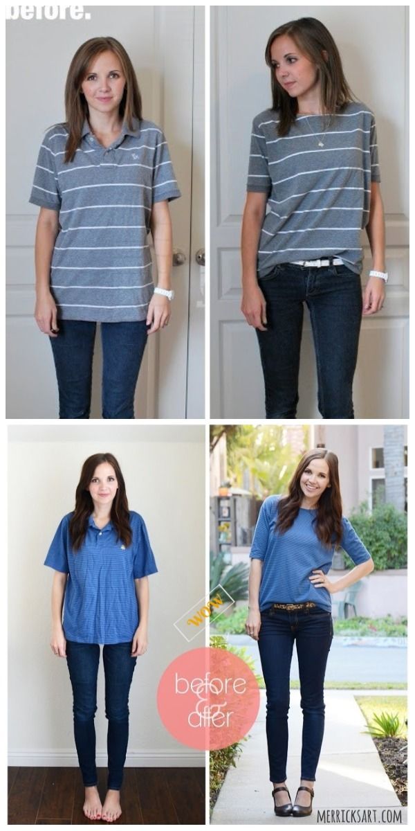 four pictures of different outfits with the same woman's name on them, one in blue