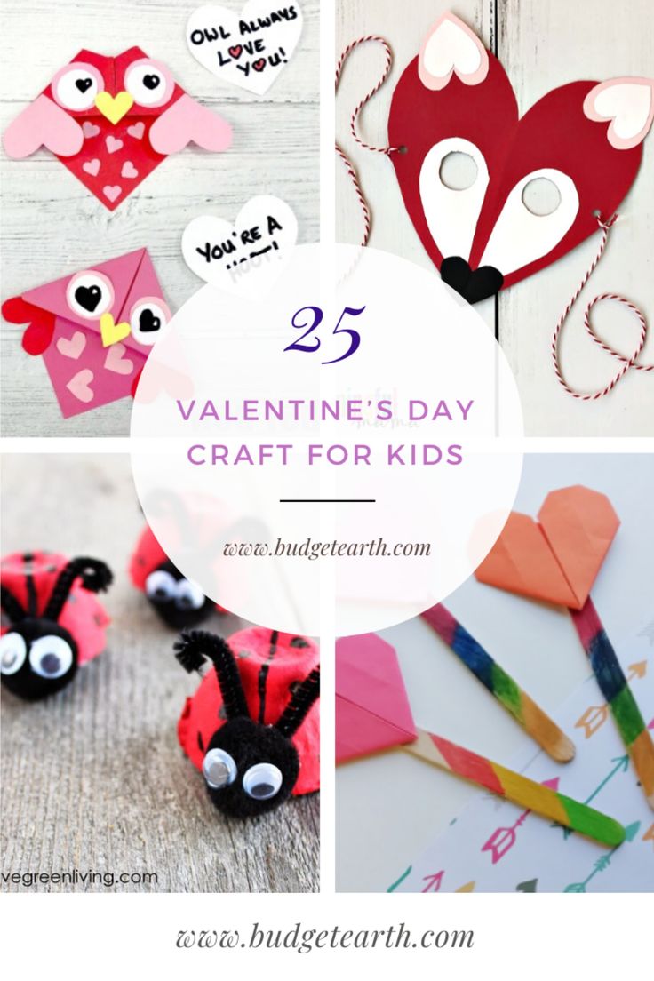 valentine's day craft for kids with the title overlay that reads 23 valentine's day crafts for kids