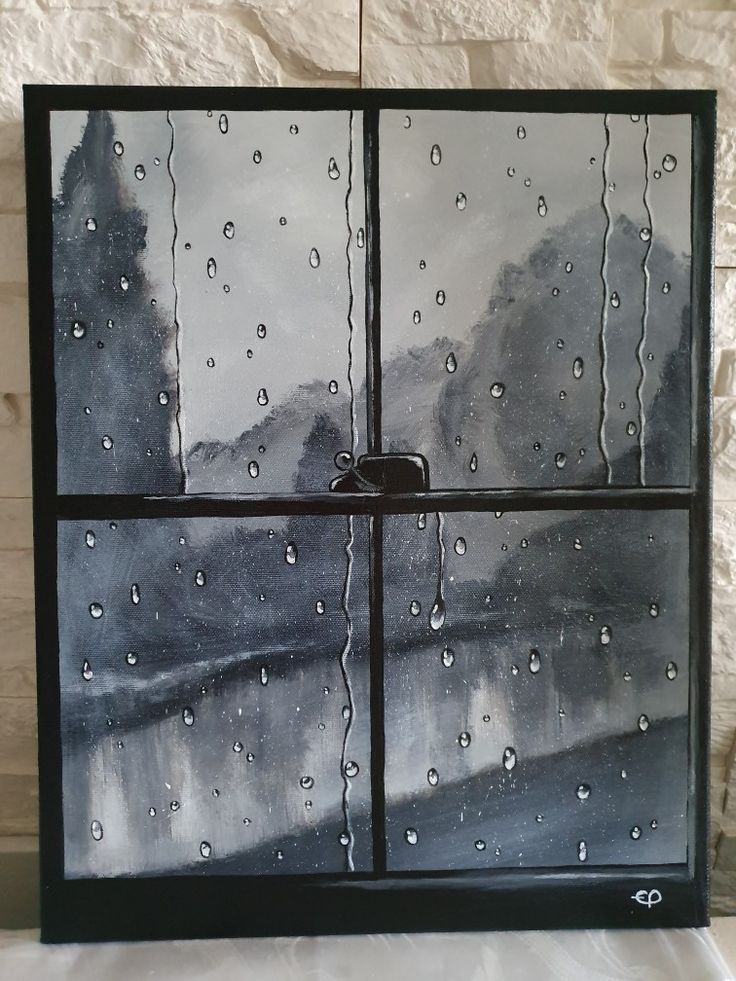 a window that has rain drops on it