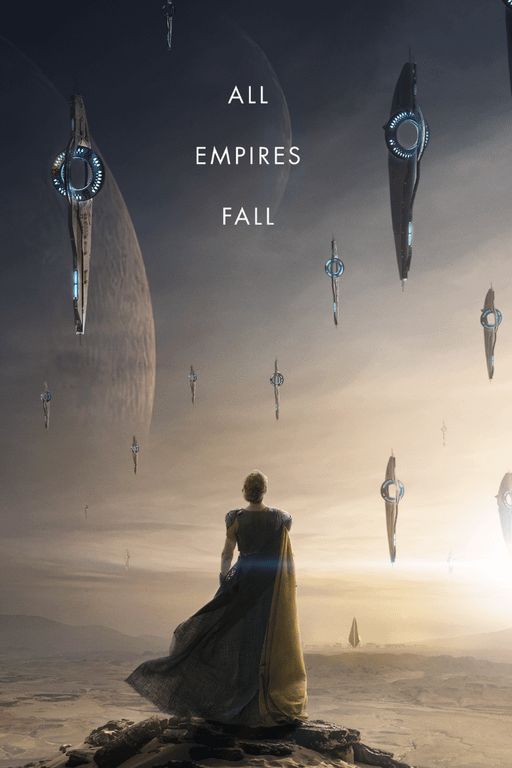 the poster for star wars is shown with many spaceships in the sky