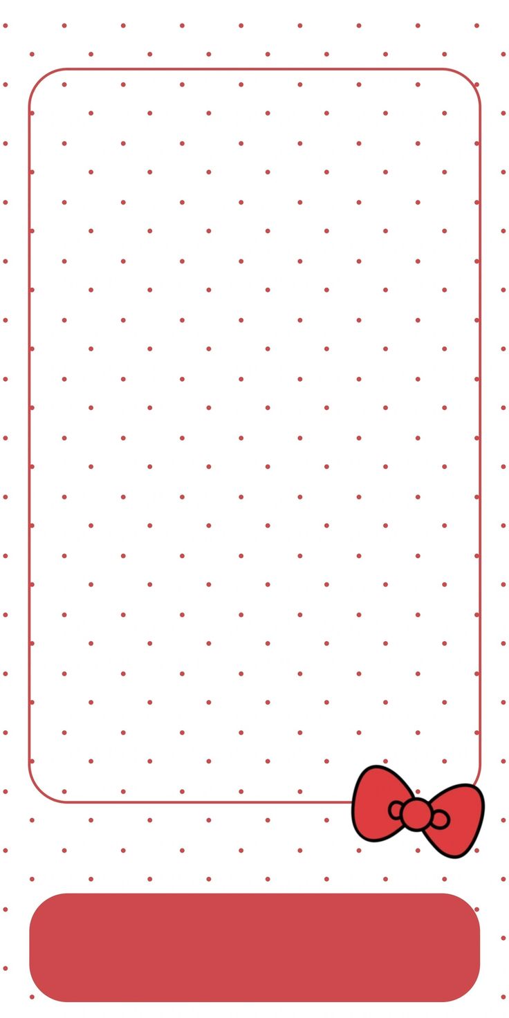 a red bow on top of a white dotted paper with dots in the shape of a rectangle