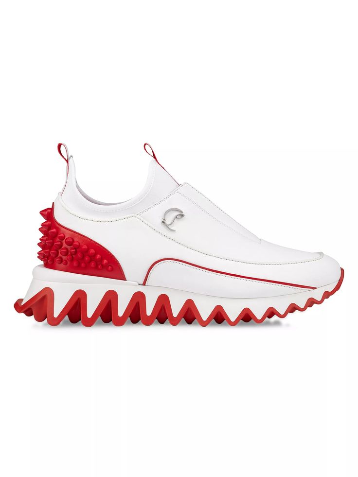 Running Sneakers Calf leather Made in Italy Christian Louboutin Men, French Designer, French Design, Running Sneakers, Sneakers White, Sneakers Black, The Label, Calf Leather, Christian Louboutin