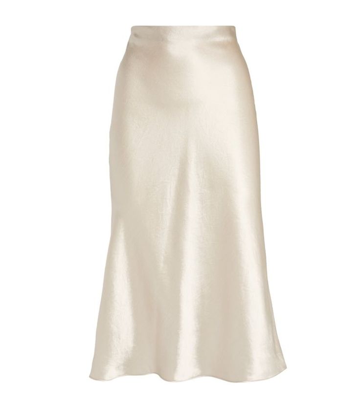 Find VINCE Vin Ba 2020 Slip Midi Skirt on Editorialist. Vince channels lingerie inspirations into the design of this A-line slip skirt. Exemplifying the feminine, on-trend aesthetic that defines the LA-based brand, its silky design flows over curves with an elegant simplicity before falling to a midi length. Pair it with knee-high boots for a transeasonal ensemble. Elegant A-line Bottoms For Evening, Bias Cut Midi Skirt For Party, Feminine Lined Skirt For Evening, Feminine Flowy Skirt For Evening, Elegant A-line Party Bottoms, Silk A-line Skirt, Fitted Bias Cut Skirt, Elegant Fitted Bias Cut Bottoms, Feminine Flowy Evening Skirt