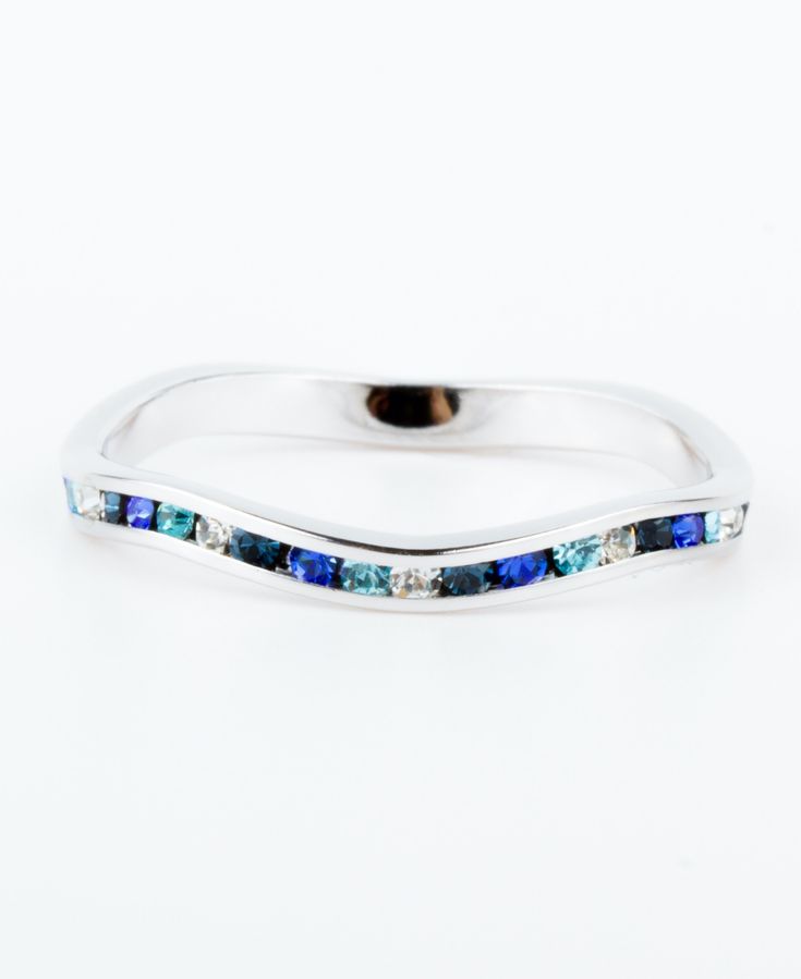 Create a bold new look around this fascinating chanel set Swarovski crystal birthstone ring designed in gleaming sterling silver. Available in blue/clear, black/clear, purple/clear or green/clear. Chanel Set, Stackable Ring, Birthstone Ring, Stackable Rings, Swarovski Crystal, Ring Designs, Sapphire Ring, Birthstone, Swarovski Crystals