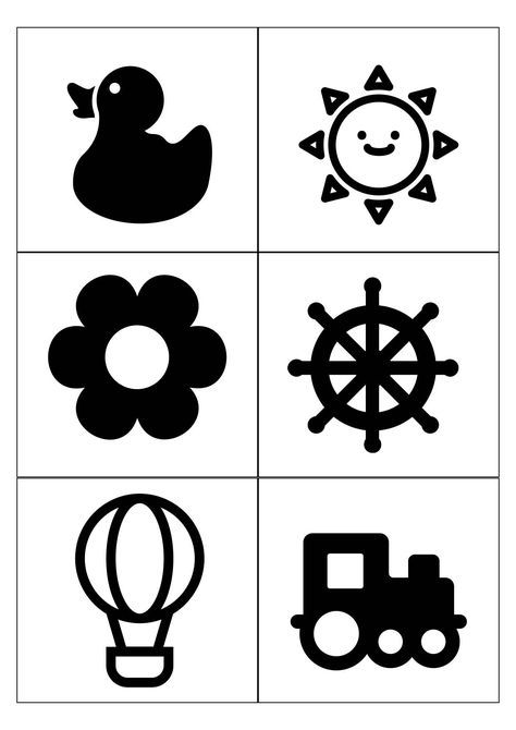 four different types of symbols in black and white