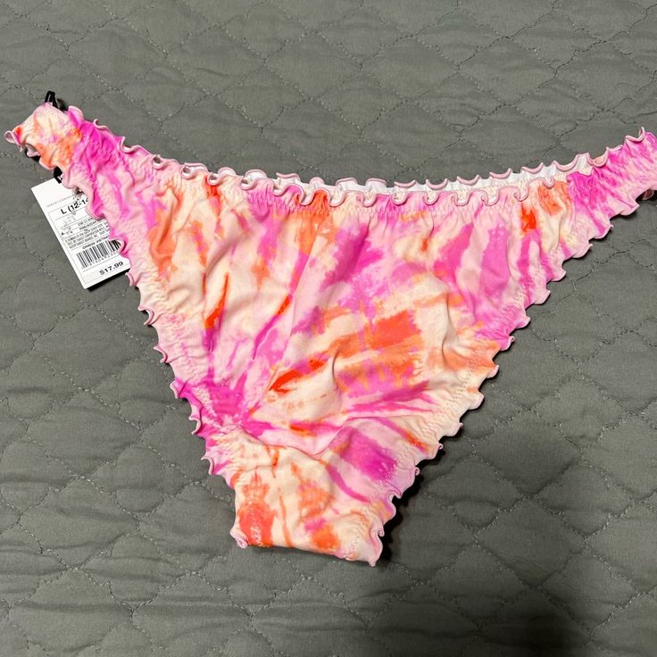 Brand New Shade Shore Multi-Color Cheeky Bikini Bottom, Size L (12-14). Casual Pink Tankini For Beach Party, Casual Pink Tankini For Beach Season, Beachy Multicolor Fitted Bottoms, Casual Tie Dye Swimwear For Swimming, Fitted Multicolor Beachy Bottoms, Casual Tie-dye Swimwear, Trendy Pink Swimwear For Festival, Fitted Tie Dye Swimwear For The Beach, Tie Dye Beachwear Bottoms For Beach