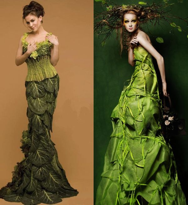 Fashion Inspired By Nature by Davies , via Behance Vegetable Dress, L Cosplay, Nature Outfits, Nature Inspired Fashion, Moda Floral, Dress Sketches, Nature Inspired Design, Floral Fashion, Themed Outfits