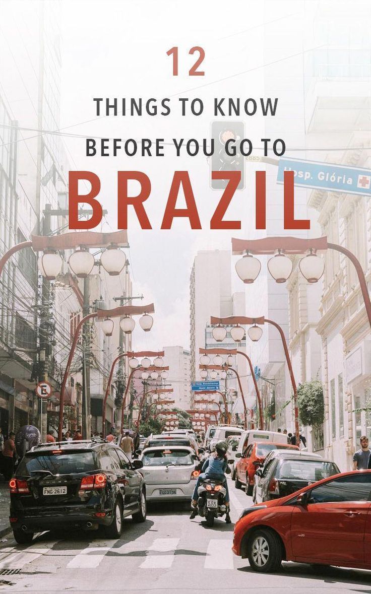 cars are driving down the street in front of tall buildings with text overlay that reads 12 things to know before you go to brazil