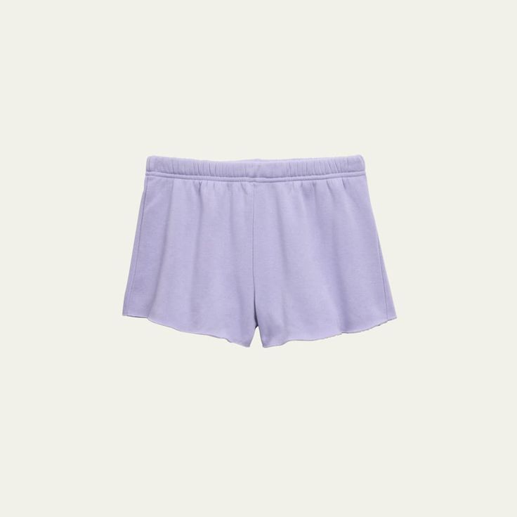 KatieJ NYC "Dylan" tween sweat shorts Elasticized waistband  Hem falls above the knee Polyester/cotton Imported Shorts With Built-in Shorts For Playwear, Casual Bottoms With Built-in Shorts For Playwear, Basic Spring Shorts With Elastic Waistband, Casual Cotton Pajama Shorts With Ribbed Waistband, Basic Solid Color Bottoms For Playwear, Solid Cotton Shorts With Ribbed Waistband, Purple Relaxed Fit Sporty Shorts, Sporty Purple Relaxed Fit Shorts, Cotton Pajama Shorts With Ribbed Waistband