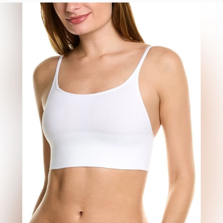 Nwt Free People Andi Square Neck Seamless Bra In White Size M/L White Bra Friendly Camisole, White Sports Bra With Soft Touch, White Bra-friendly Camisole Tank Top, White Bra-friendly Camisole Crop Top, White Stretch Seamless Camisole, Seamless Cami Bra, Relaxation Cami With Built-in Bra, White Bra-friendly Camisole, White Seamless Camisole Tank Top