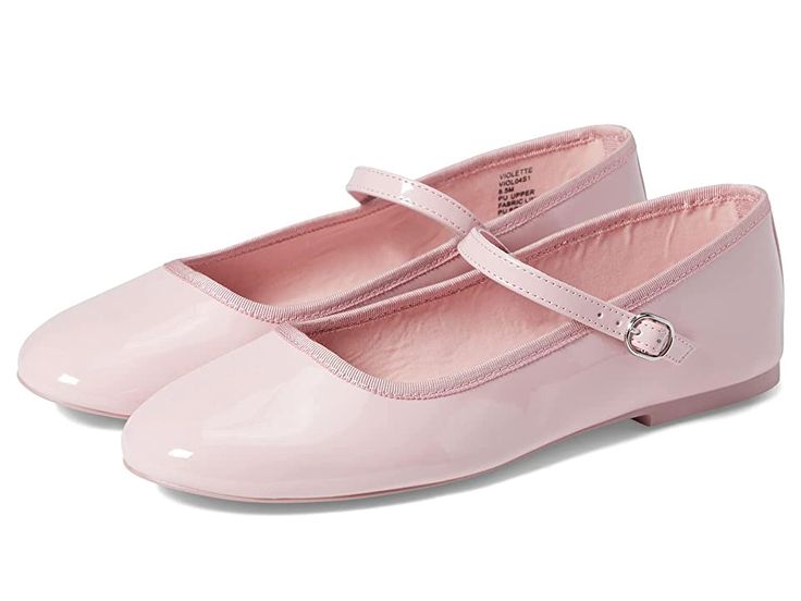 Steve Madden Violette Flat - Women's Shoes : Pink Patent : Enhance the elegance of walking on every step by wearing Steve Madden Violette Flat. Polyurethane upper. Fabric lining and insole. Almond toe. Adjustable ankle buckle strap. Woven piping. Glossy finish. Low block heel. Synthetic outsole. Imported. Measurements: Weight: 4.5 oz Product measurements were taken using size 8.5, width M. Please note that measurements may vary by size. Spring Synthetic Mary Janes With Ankle Strap, Spring Flat Patent Leather Mary Janes, Spring Mary Janes With Heel Loop And Almond Toe, Spring Almond Toe Mary Janes With Heel Loop, Spring Patent Leather Mary Janes With Flat Heel, Spring Synthetic Pointed Toe Mary Janes, Spring Synthetic Mary Janes With Pointed Toe, Spring Flat Heel Synthetic Mary Janes, Spring Patent Leather Mary Janes With Ankle Strap