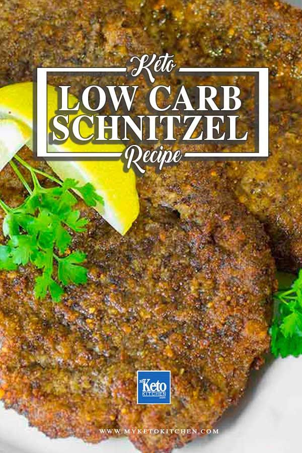 the cover of low carb schnitzel recipe