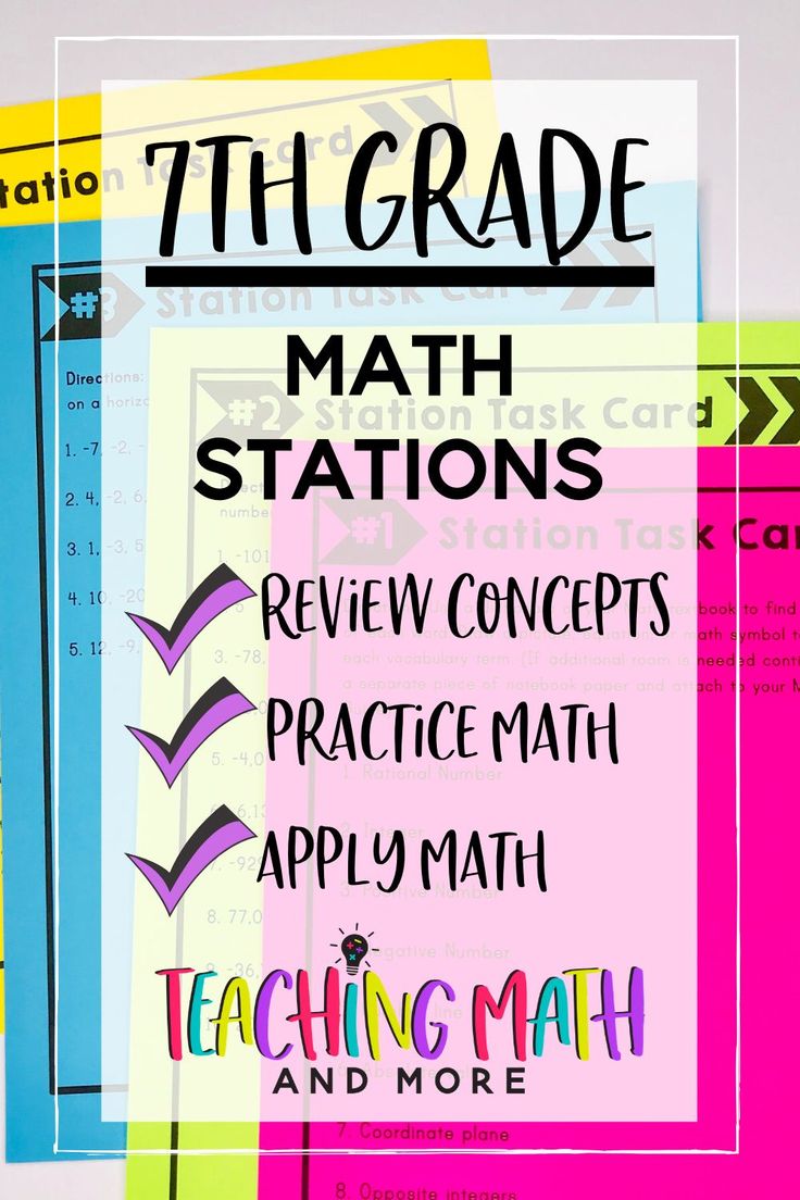 an image of a poster with the words 8th grade math stations and instructions on it