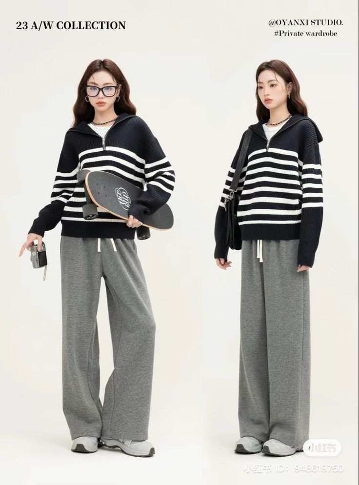 Douyin Casual Outfits, Outfits Ideas Korean Style, Korean Soft Outfits, Oyanxi Outfits, Basic Korean Outfits, Chinese Casual Outfits, Korean Aesthetic Clothes, Chinese Fashion Casual, Korea Winter Outfit