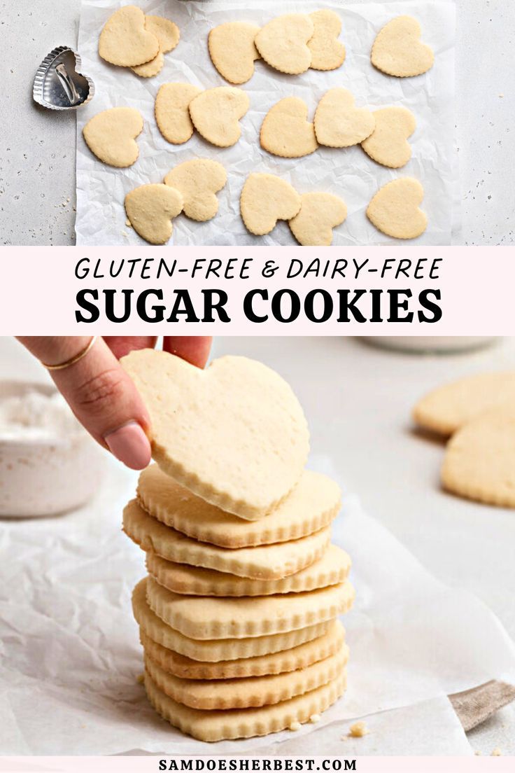 gluten - free and dairy - free sugar cookies are the perfect treat for valentine's day