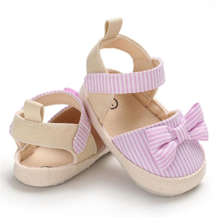 Product Title: Baby Girls Striped Bow Decor Magic Tape Sandals Baby Shoes Keyword Tag: Baby Blanket With Pom Pom Trim*Soft Feeling & Cozy Comfortable*Package Package Included:1Shoes*UpperFabric & Fabric:Cloth*imported Zapatos Mary Jane, Mary Jane Shoes Flat, Brand Name Shoes, I'll Wait, Closed Toe Sandals, Baby Sandals, Princess Shoes