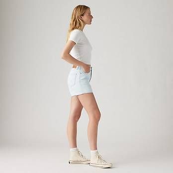 80s Mom Women's Shorts - Light Wash | Levi's® US Levi's Cotton Jean Shorts For Spring, Retro High Waist Relaxed Fit Bottoms, Retro High Waist Relaxed Bottoms, Retro High-waist Relaxed Fit Bottoms, Spring Cotton Mom Fit Bottoms, Spring Mom Fit Cotton Bottoms, Levi's Light Wash Cotton Jean Shorts, Retro Cotton Jean Shorts Relaxed Fit, Retro Cutoff Jeans For Spring