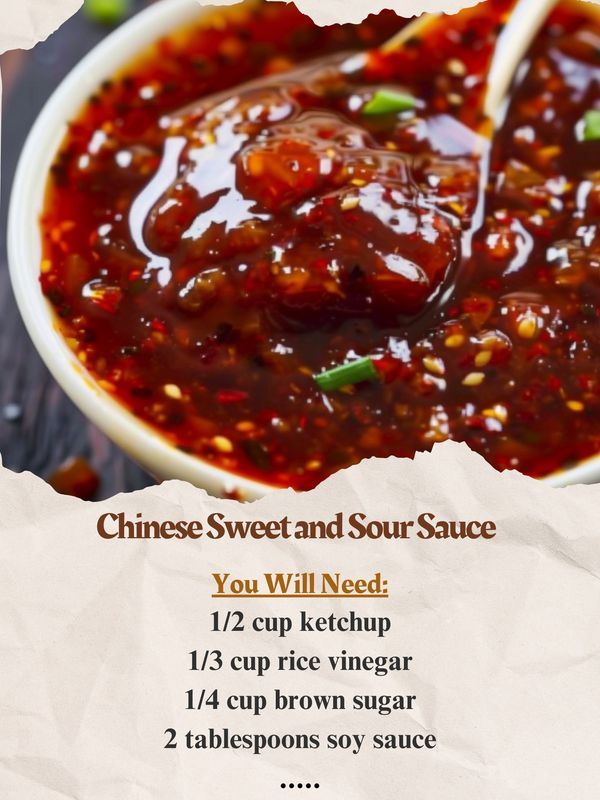 a recipe for chinese sweet and sour sauce