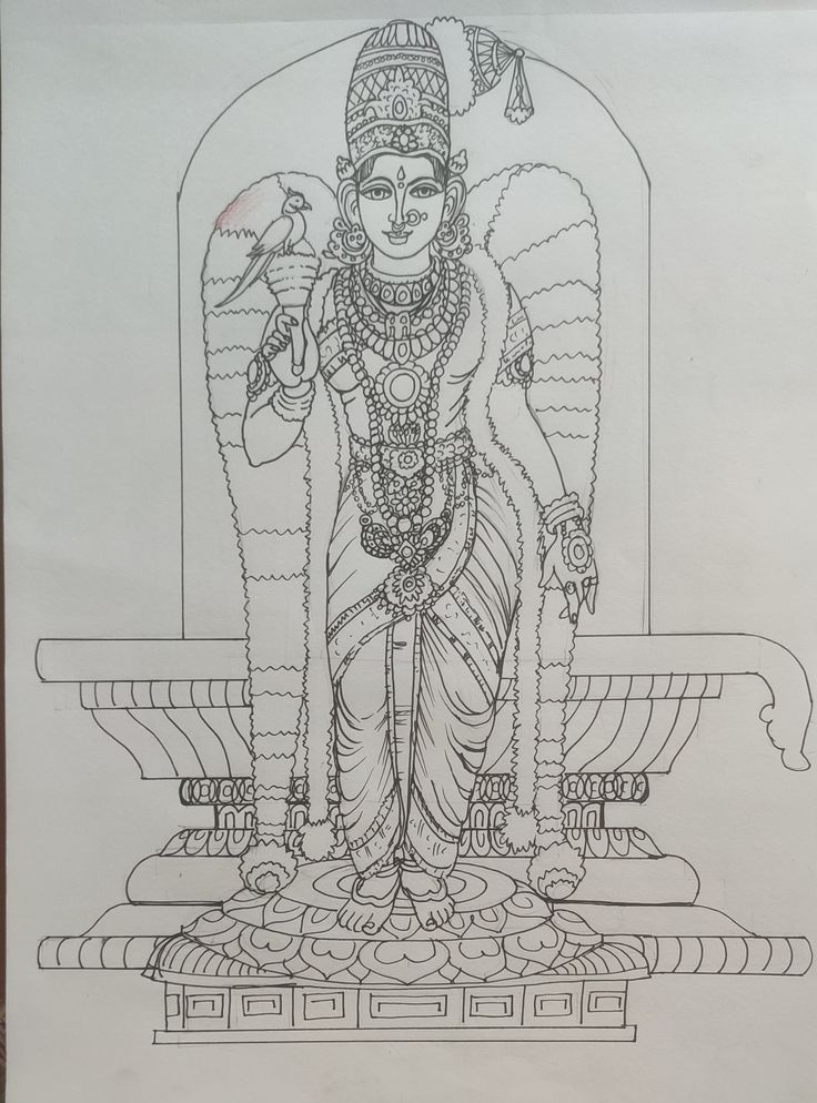 a drawing of the god ganesha