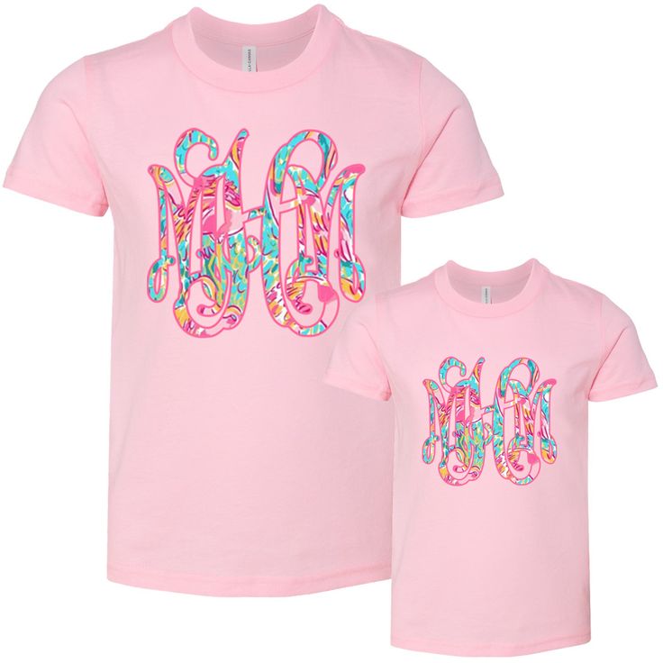 Looking for a stylish and trendy Mommy and Me Shirt?!?! Well look no further! We have the cutest Lilly Inspired Mommy And Me Monogrammed Shirt! Perfect for and mom and daughter! Lilly Inspired, Mommy And Me Shirt, Monogram Shirts, Mom And Daughter, Mommy And Me, The Cutest, Bella Canvas, Button Down Shirt, Monogram