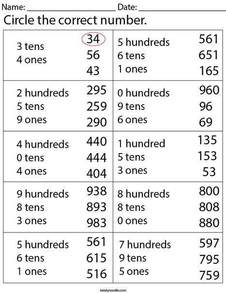 the numbers and times worksheet for children