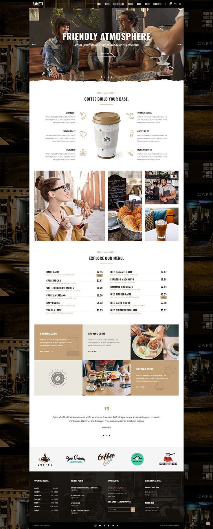 an image of a restaurant website design