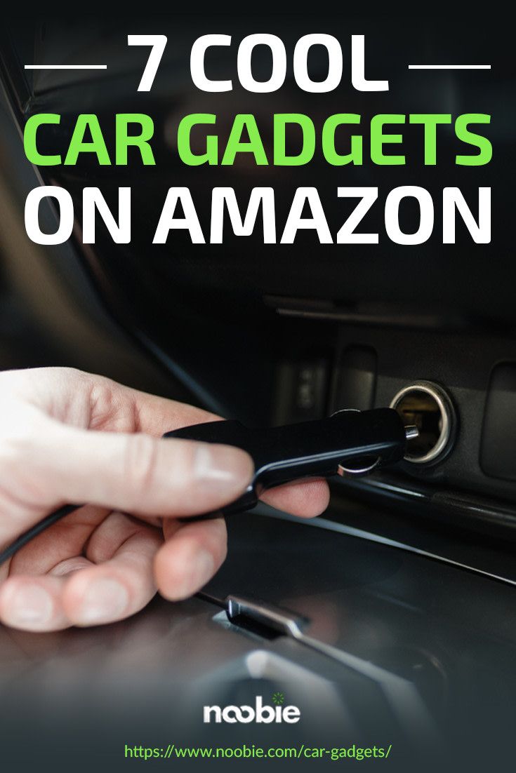 a person holding an open car door handle with the words 7 cool car gadgets on amazon