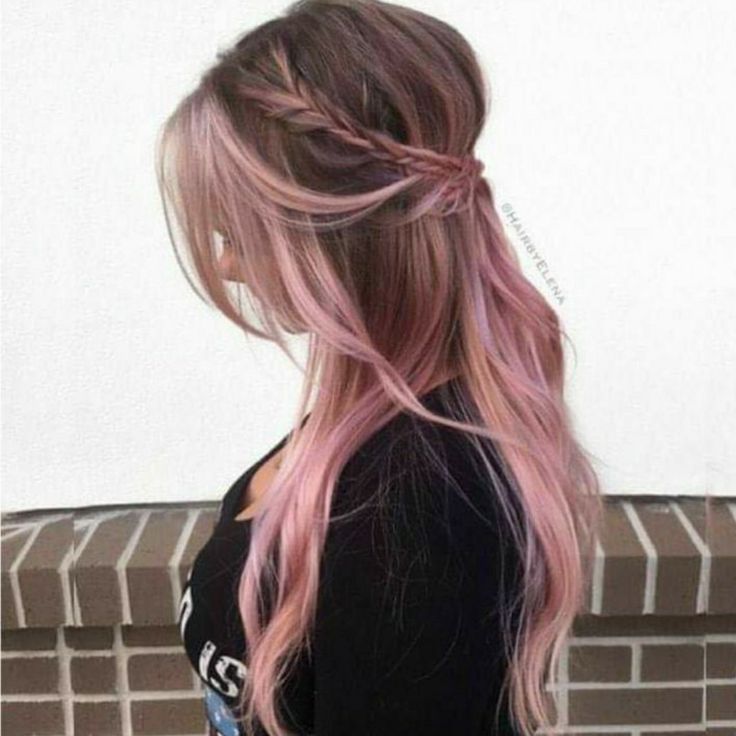 Brown To Pink Hair, Brown To Pink Balayage, Underdye Hair, Pink Hair Highlights, Pink Balayage, Highlight Ideas, Pink Ombre Hair, Hair Highlight, Pink Hair Dye