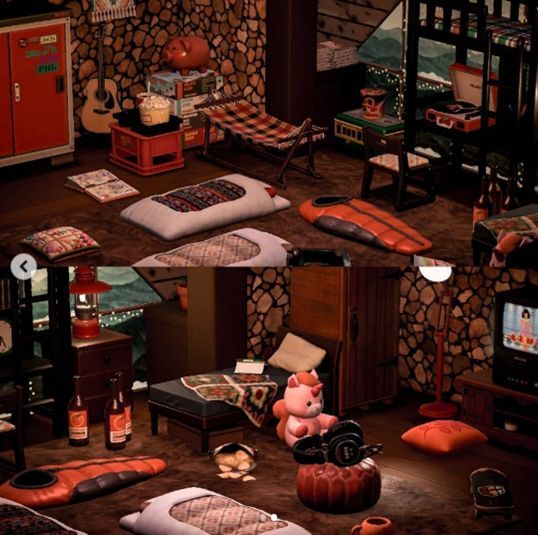 there are two pictures of the same room in this house, and one is filled with stuff