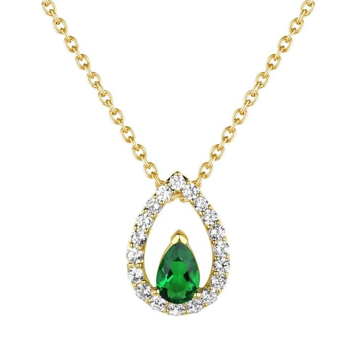 Floating pear shaped emerald and diamond Pendants. Luxury Yellow Gold Teardrop Emerald Necklace, Diamond Emerald Necklace, Pear Shaped Pendant, Diamond Pendants, Emerald Pendant, Emerald Necklace, Emerald Jewelry, Gems Jewelry, Diamond Pendant