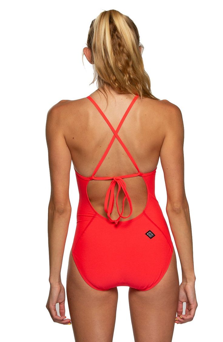 Belle | Full Coverage One Piece Swimsuit For Women | JOLYN Summer T-back Sports Bodysuit, Summer Sports Bodysuit With T-back, Summer Sports T-back Bodysuit, Sporty Tankini With Moderate Back Coverage, Strappy Back Tie Swimwear For Swimming, One-piece Swimwear With Solid Back For Sports, One-piece Athleisure Swimwear For Beach, Strappy Back Swimwear With Tie Back, Athleisure One-piece Beach Swimwear