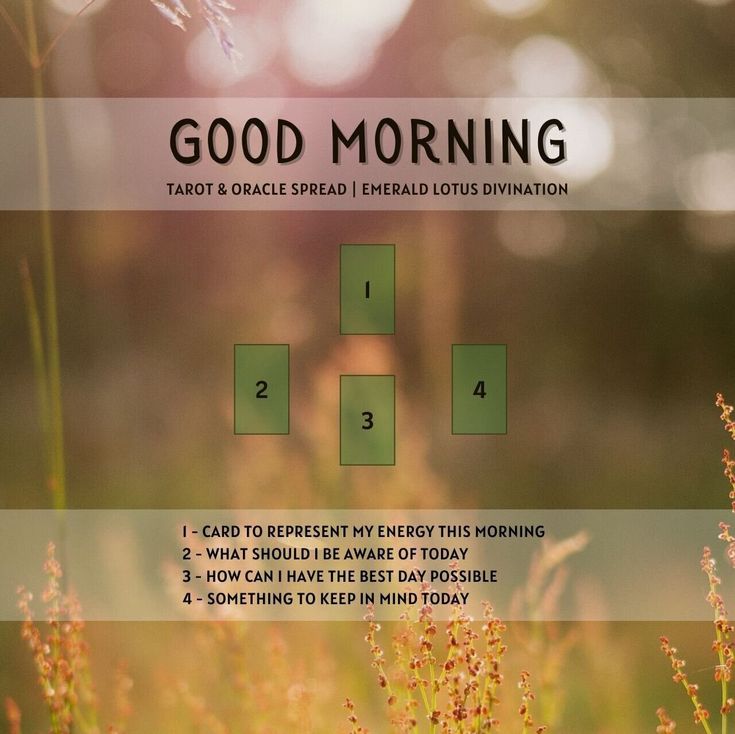 the words good morning are written in four squares and placed on top of each other