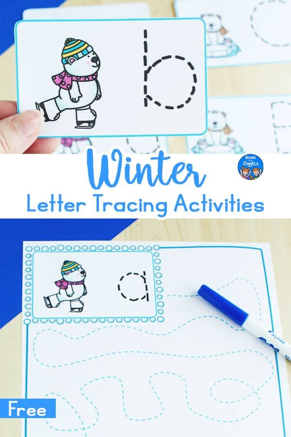 this winter letter traceing activity is perfect for kids to practice their handwriting and numbers