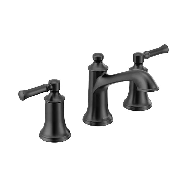 two black faucets on a white background