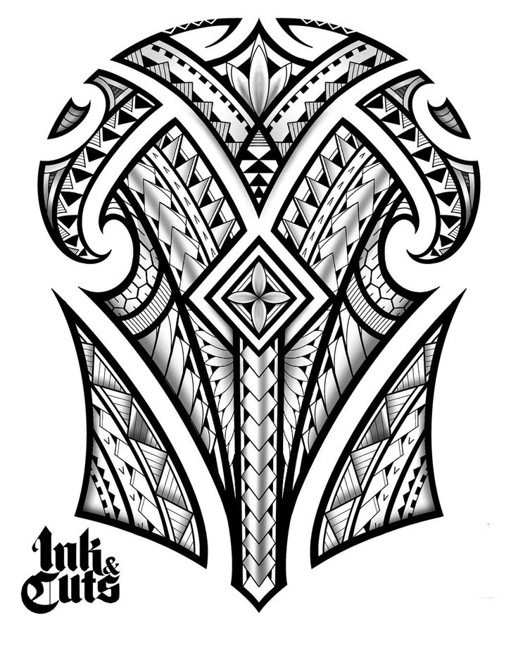 an abstract tattoo design in black and white