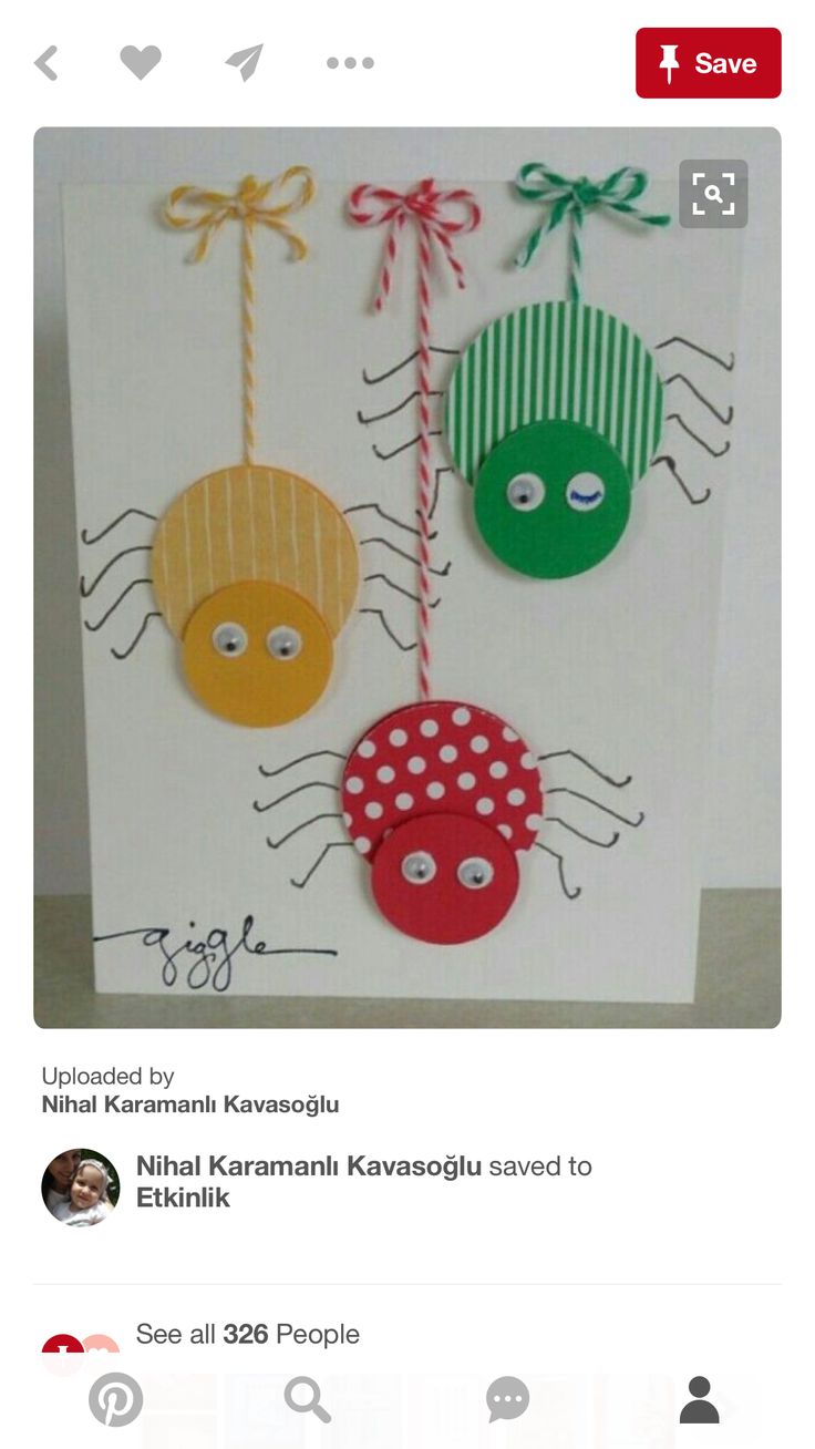 a card with two bugs hanging from it's sides