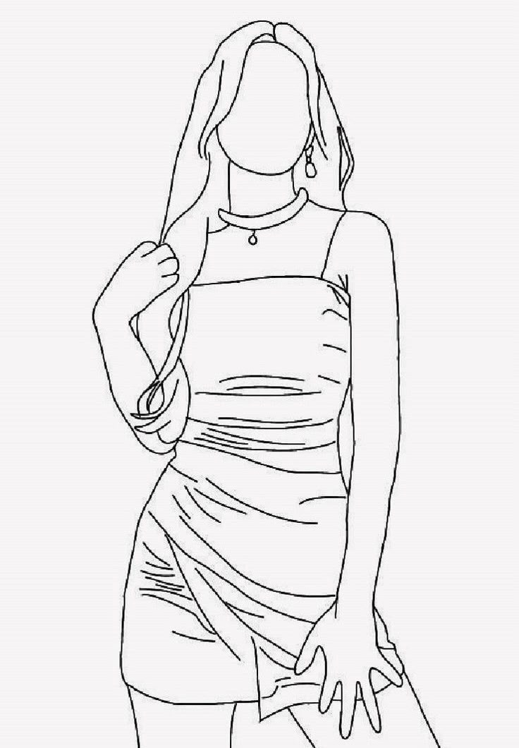 ? Lyric Sketches, Jisoo Drawing, Dress Outline, Pixel Art Background, Pencil Sketch Images, Barbie Coloring, Easy Love Drawings, Barbie Coloring Pages, Money Fashion