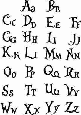 an old english alphabet with the letters and numbers in gothic writing, vintage line drawing or engraving illustration