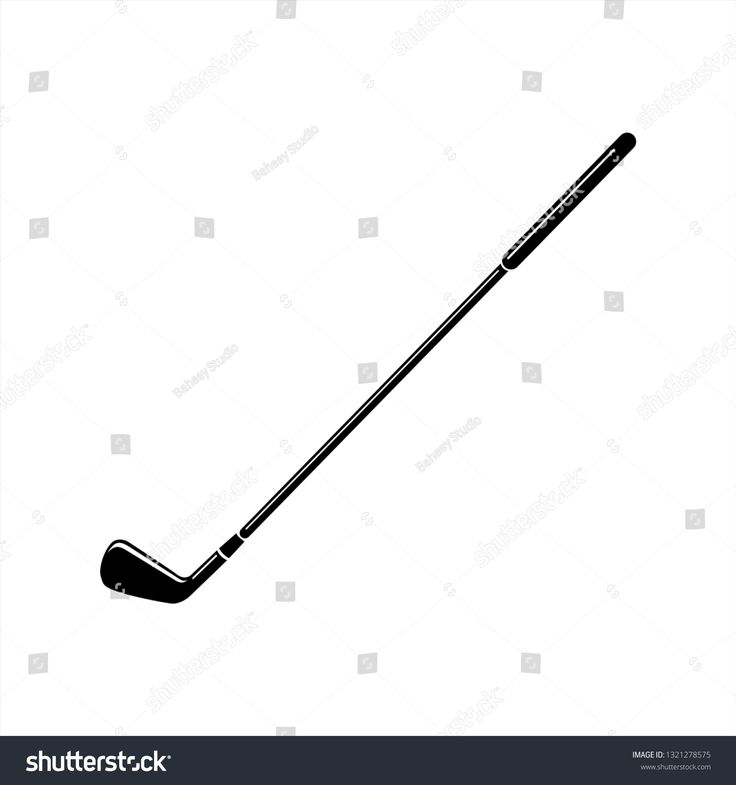 a black and white silhouette of a golf club with the driver on it's back