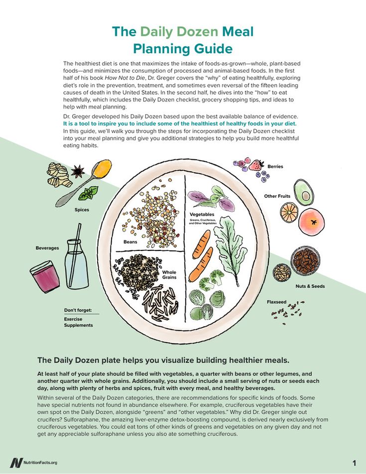 the daily dosen meal is shown in this brochure, with an image of vegetables