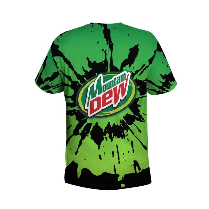 Mountain Dew Brand Tie Dye T-Shirt: A Stunning AOP T-Shirt The Mountain Dew Brand Tie Dye T-Shirt is an exceptional example of a high-quality AOP T-Shirt, designed to offer both style and comfort. This T-shirt is crafted from a premium blend of polyester and spandex, ensuring a durable and comfortable wear. Material and Comfort This Mountain Dew T-shirt's fabric is composed of polyester and spandex. This combination is known for its comfort and durability. Polyester adds strength and durability, Green T-shirt With Sublimation Print For Fans, Green Sublimation Print T-shirt For Fan Merchandise, Relaxed Fit Graphic T-shirt For Fan Merchandise, Fan Merchandise Relaxed Fit Short Sleeve T-shirt, Relaxed Fit Short Sleeve Fan Merchandise T-shirt, Relaxed Fit Graphic Design Top For Fan Merchandise, Relaxed Fit Top With Graphic Design For Fans, Relaxed Fit Graphic Design Top For Fans, Fan Merchandise Graphic Design Short Sleeve Shirt