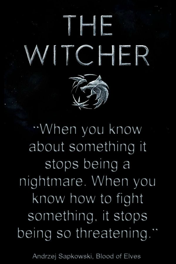 the witch quote on black background with white lettering